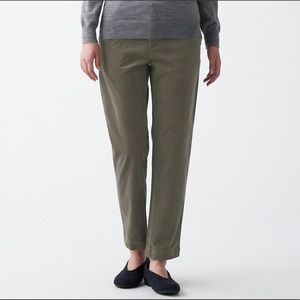 MUJI - Women’s Stretch Corduroy Tapered Pants - Grey - S